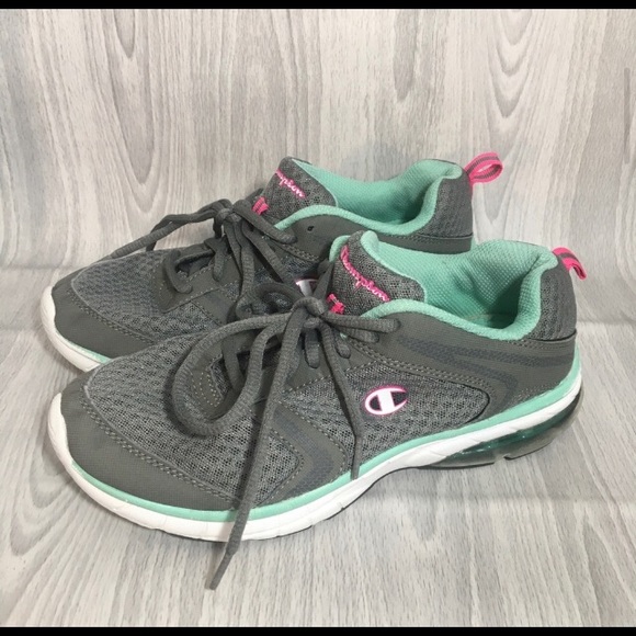 CHAMPION WOMENS RUNNERS MEMORY FOAM SIZE 6.5 GREY MINT PINK - Picture 2 of 13